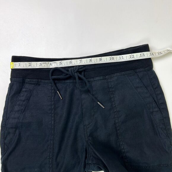 Level 99 Gabrielle Linen & Lyocell Drawstring Pants Cuffed Joggers Black XS EUC - Picture 4 of 9